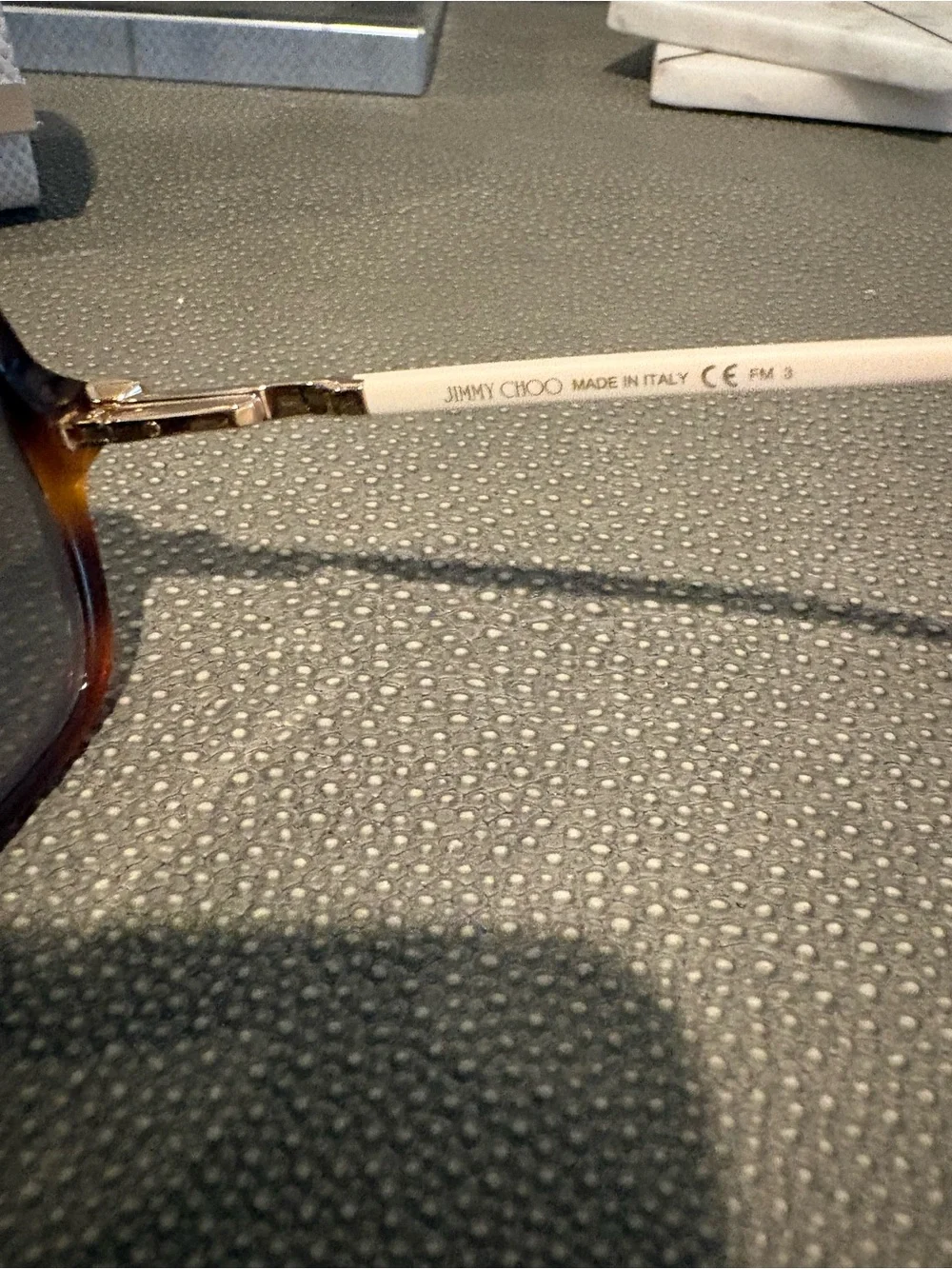 Jimmy Choo Tortoiseshell Sunglasses with Cream Arms